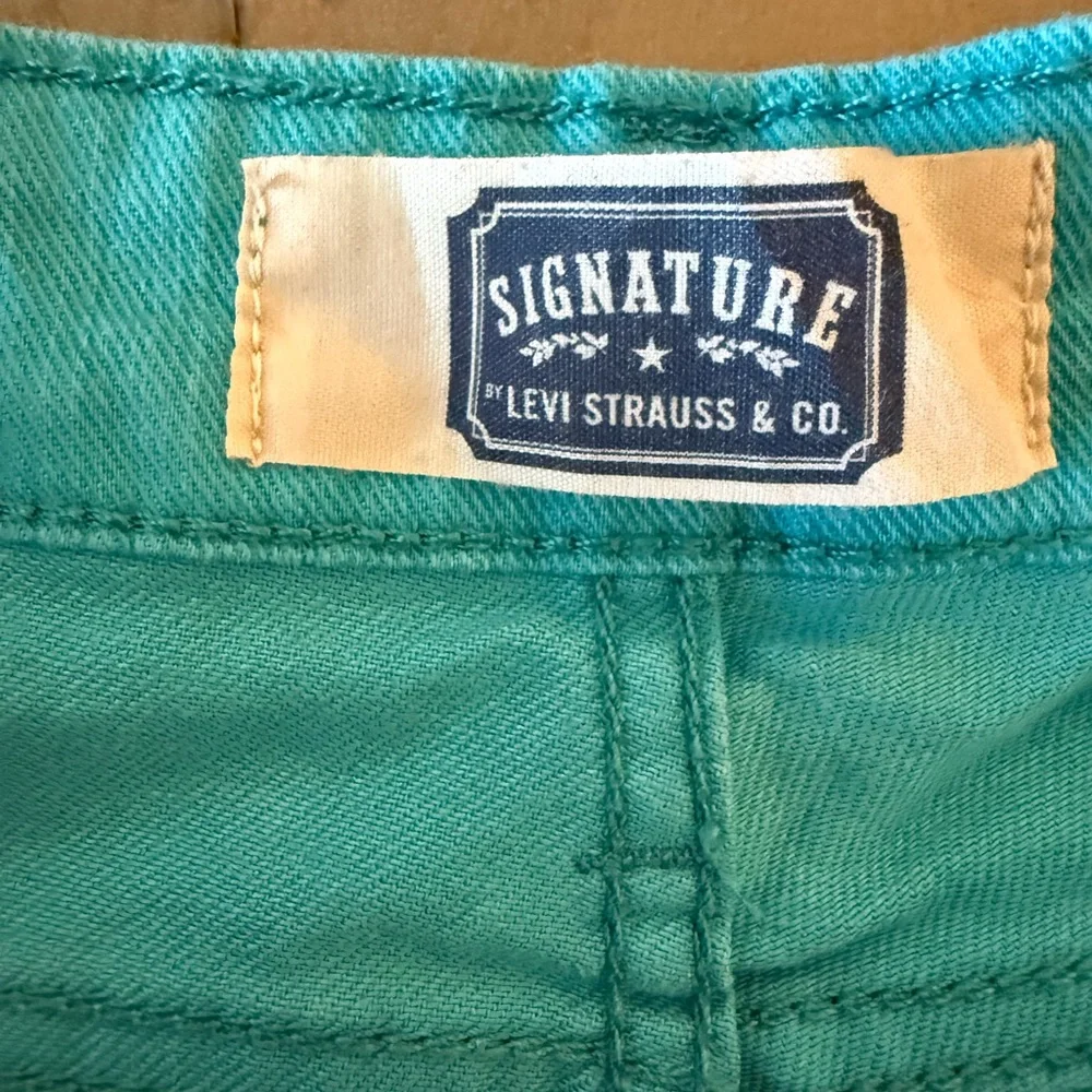 Signature by Levi Strauss & Co Turquoise Stretch Capri Jeans Women’s Size 18 - Picture 10 of 11